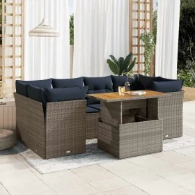 Set de sofás de jardín 7 pzas con cojines ratán sintético gris by , Garden sets - Ref: Foro24-3326896, Price: 573,59 €, Disco...