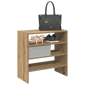Zapateros 2 uds apilables roble artesanal 60x30x30,5 cm by , Shoe racks and shoe organizers - Ref: Foro24-858874, Price: 51,5...