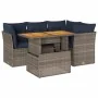 Juego de sofás jardín con cojines 5 pzas ratán sintético gris by , Garden sets - Ref: Foro24-3326924, Price: 419,08 €, Discou...