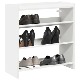 Mueble zapatero madera contrachapada blanco 60x25x62 cm by , Shoe racks and shoe organizers - Ref: Foro24-859887, Price: 45,4...