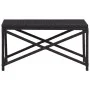 Schwarze Gartenbank aus synthetischem Rattan, 80 cm von vidaXL, Gartenbänke - Ref: Foro24-46207, Preis: 62,92 €, Rabatt: %