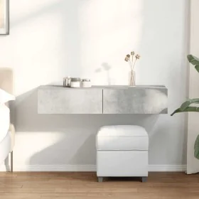 Estante de pared con cajones madera contrachapada gris hormigón von , Regale und Regale - Ref: Foro24-859989, Preis: 75,72 €,...