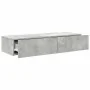 Estante de pared con cajones madera contrachapada gris hormigón de , Estantes y estanterías - Ref: Foro24-859989, Precio: 75,...