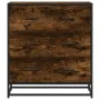 Aparador madera ingeniería y metal roble ahumado 68x35x76 cm by , Sideboards - Ref: Foro24-848971, Price: 103,16 €, Discount: %