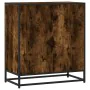 Aparador madera ingeniería y metal roble ahumado 68x35x76 cm by , Sideboards - Ref: Foro24-848971, Price: 103,16 €, Discount: %