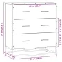 Aparador madera ingeniería y metal roble ahumado 68x35x76 cm by , Sideboards - Ref: Foro24-848971, Price: 103,16 €, Discount: %