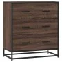 Aparador madera ingeniería y metal marrón roble 68x35x76 cm by , Sideboards - Ref: Foro24-848973, Price: 111,24 €, Discount: %