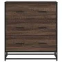 Aparador madera ingeniería y metal marrón roble 68x35x76 cm by , Sideboards - Ref: Foro24-848973, Price: 111,24 €, Discount: %