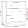 Aparador madera ingeniería y metal marrón roble 68x35x76 cm by , Sideboards - Ref: Foro24-848973, Price: 111,24 €, Discount: %