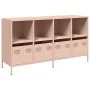 Aparador de acero laminado en frío rosa 135x39x73,5 cm de , Aparadores - Ref: Foro24-3307162, Precio: 190,79 €, Descuento: %