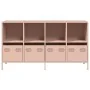 Aparador de acero laminado en frío rosa 135x39x73,5 cm de , Aparadores - Ref: Foro24-3307162, Precio: 190,79 €, Descuento: %