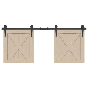 Kit de puerta corredera de armario acero carbono 122 cm by , DIY accessories - Ref: Foro24-4009682, Price: 29,11 €, Discount: %