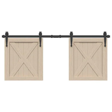 Kit de puerta corredera de armario acero carbono 122 cm von , DIY-Zubehör - Ref: Foro24-4009682, Preis: 29,11 €, Rabatt: %