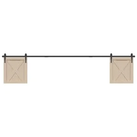 Kit de puerta corredera de armario acero carbono 244 cm von , DIY-Zubehör - Ref: Foro24-4009689, Preis: 34,29 €, Rabatt: %