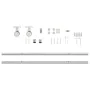 Kit de herrajes para puerta corredera 183 cm acero plateado by , Door items - Ref: Foro24-4009696, Price: 66,49 €, Discount: %