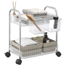 Carro de almacenamiento 2 niveles transparente 37x28x43,5 cm by , Cargo forklifts - Ref: Foro24-4012376, Price: 27,90 €, Disc...