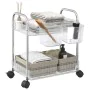 Carro de almacenamiento 2 niveles transparente 37x28x43,5 cm by , Cargo forklifts - Ref: Foro24-4012376, Price: 27,90 €, Disc...