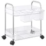 Carro de almacenamiento 2 niveles transparente 37x28x43,5 cm by , Cargo forklifts - Ref: Foro24-4012376, Price: 27,90 €, Disc...