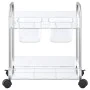 Carro de almacenamiento 2 niveles transparente 37x28x43,5 cm by , Cargo forklifts - Ref: Foro24-4012376, Price: 27,90 €, Disc...