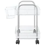 Carro de almacenamiento 2 niveles transparente 37x28x43,5 cm by , Cargo forklifts - Ref: Foro24-4012376, Price: 27,90 €, Disc...