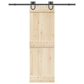 Kit de herrajes para puertas correderas acero negro 183 cm by , Door items - Ref: Foro24-4009732, Price: 39,26 €, Discount: %