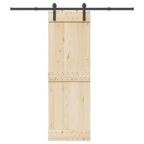 Kit de herrajes para puertas correderas acero negro 200 cm by , Door items - Ref: Foro24-4009713, Price: 64,47 €, Discount: %