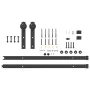 Kit de herrajes para puertas correderas acero negro 200 cm by , Door items - Ref: Foro24-4009713, Price: 64,47 €, Discount: %