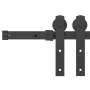 Kit de herrajes para puertas correderas acero negro 200 cm by , Door items - Ref: Foro24-4009713, Price: 64,47 €, Discount: %