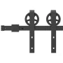 Kit de herrajes para puertas correderas acero negro 183 cm by , Door items - Ref: Foro24-4009724, Price: 51,36 €, Discount: %