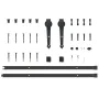 Kit de herrajes para puertas correderas acero negro 213,5 cm by , Door items - Ref: Foro24-4009705, Price: 90,54 €, Discount: %