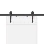 Kit de herrajes para puertas correderas acero negro 213,5 cm by , Door items - Ref: Foro24-4009705, Price: 90,54 €, Discount: %