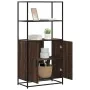 Aparador alto madera de ingeniería y metal marrón roble de , Aparadores - Ref: Foro24-849053, Precio: 106,47 €, Descuento: %