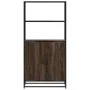 Aparador alto madera de ingeniería y metal marrón roble de , Aparadores - Ref: Foro24-849053, Precio: 106,47 €, Descuento: %