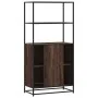 Aparador alto madera de ingeniería y metal marrón roble de , Aparadores - Ref: Foro24-849053, Precio: 106,47 €, Descuento: %