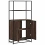 Aparador alto madera de ingeniería y metal marrón roble de , Aparadores - Ref: Foro24-849053, Precio: 106,47 €, Descuento: %