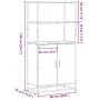 Aparador alto madera de ingeniería y metal marrón roble de , Aparadores - Ref: Foro24-849053, Precio: 106,47 €, Descuento: %