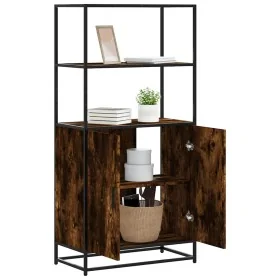 Aparador alto madera de ingeniería y metal 68x35x139 cm by , Sideboards - Ref: Foro24-849051, Price: 99,73 €, Discount: %