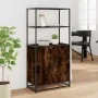 Aparador alto madera de ingeniería y metal 68x35x139 cm de , Aparadores - Ref: Foro24-849051, Precio: 99,81 €, Descuento: %