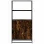Aparador alto madera de ingeniería y metal 68x35x139 cm de , Aparadores - Ref: Foro24-849051, Precio: 99,81 €, Descuento: %