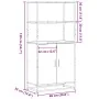Aparador alto madera de ingeniería y metal 68x35x139 cm de , Aparadores - Ref: Foro24-849051, Precio: 99,81 €, Descuento: %