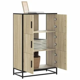 Aparador alto madera de ingeniería y metal Sonoma 68x35x106,5cm von , Sideboards - Ref: Foro24-849070, Preis: 101,94 €, Rabat...