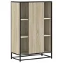 Aparador alto madera de ingeniería y metal Sonoma 68x35x106,5cm von , Sideboards - Ref: Foro24-849070, Preis: 101,93 €, Rabat...