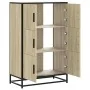 Aparador alto madera de ingeniería y metal Sonoma 68x35x106,5cm von , Sideboards - Ref: Foro24-849070, Preis: 101,93 €, Rabat...