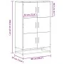 Aparador alto madera de ingeniería y metal Sonoma 68x35x106,5cm von , Sideboards - Ref: Foro24-849070, Preis: 101,93 €, Rabat...