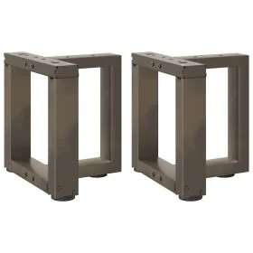 Patas de mesa centro forma T 2uds acero natural 30x25x(30-31)cm by , Table legs - Ref: Foro24-4013003, Price: 71,18 €, Discou...