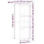 Estantería madera de ingeniería envejecida 36x30x114 cm de , Librerías y estanterías - Ref: Foro24-855774, Precio: 45,34 €, D...