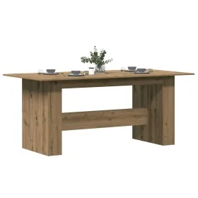 Mesa de comedor madera ingeniería roble artisan 180x90x76 cm by , Kitchen and dining tables - Ref: Foro24-855845, Price: 135,...