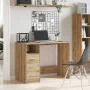 Escritorio de madera de ingeniería roble artisan 102x76x50 cm de , Escritorios - Ref: Foro24-855853, Precio: 102,62 €, Descue...