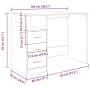 Escritorio de madera de ingeniería roble artisan 102x76x50 cm de , Escritorios - Ref: Foro24-855853, Precio: 102,62 €, Descue...