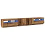 Mueble TV luces LED madera ingeniería envejecida 260x35x40 cm by , TV Furniture - Ref: Foro24-3329167, Price: 205,32 €, Disco...